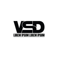 VSD letter monogram logo design vector