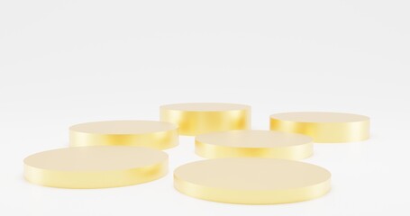 The podium is realistic. 3d rendering.