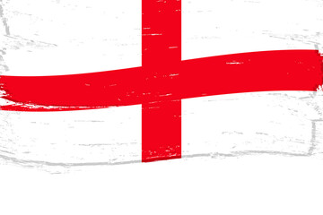 Obraz premium Flag of England, banner with grunge brush