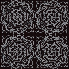 floral print in restrained colors, seamless pattern of stylized flowers