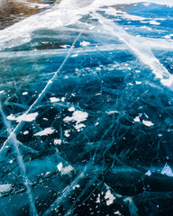 Beautiful winter views of Lake Baikal