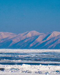 Beautiful winter views of Lake Baikal