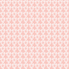 Seamless ornament. Modern background. Geometric modern pink and white pattern