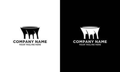 Table with animal leg icon vector.