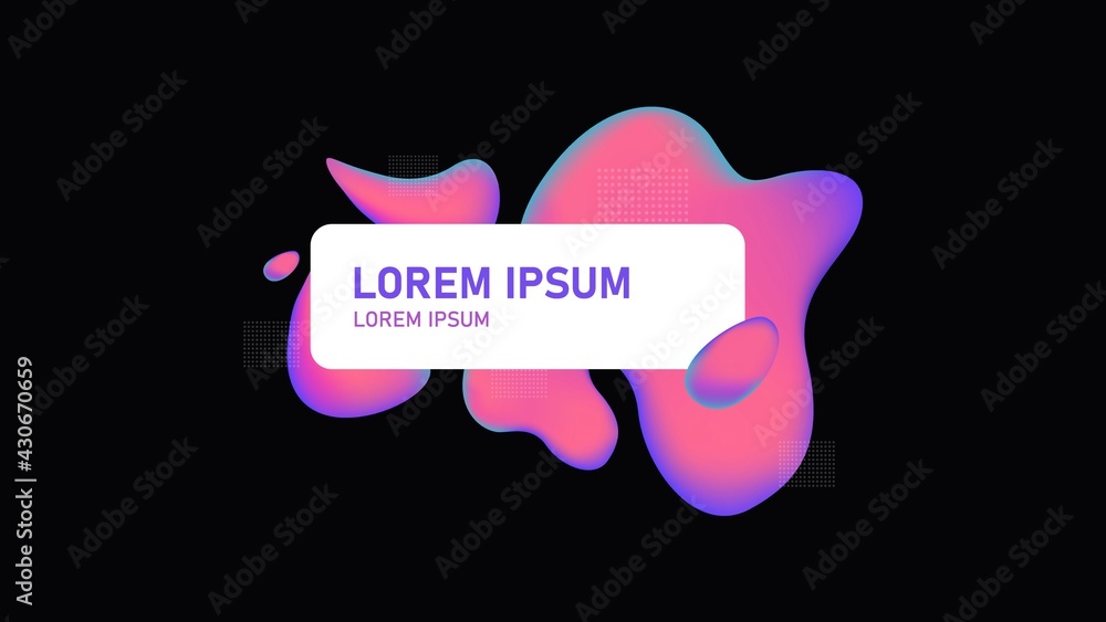 Poster modern gradient liquid lower third for broadcasting name template. vector illustration