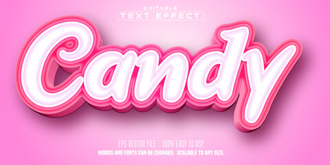Candy cartoon style editable text effect