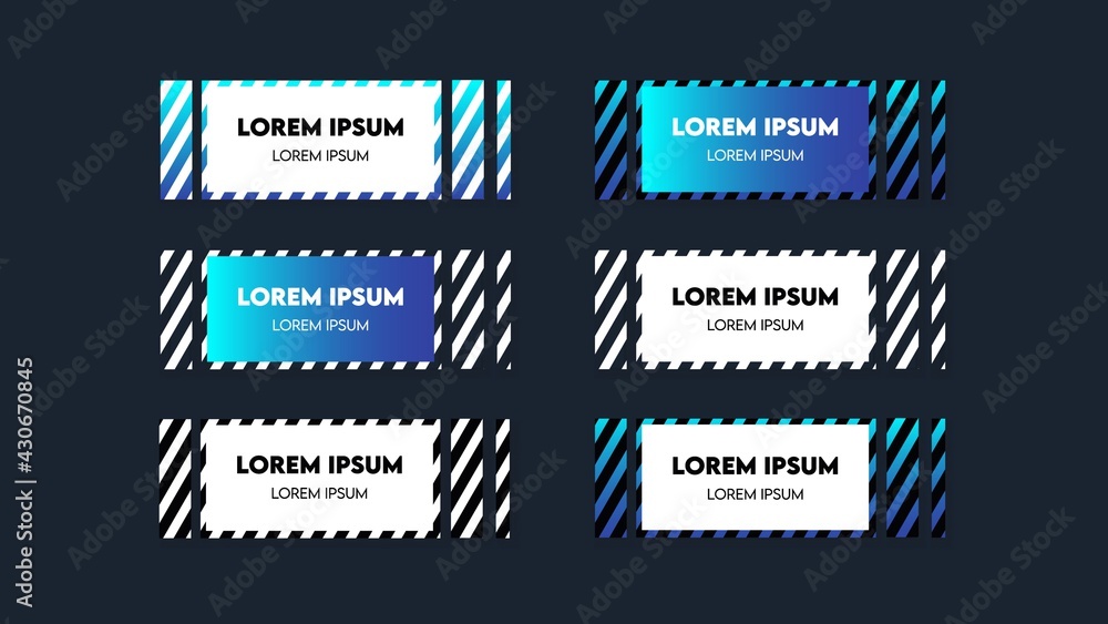 Poster modern geometric lower third banner template design. gradient lower thirds set template vector. vect
