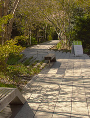 The High Line is an elevated park with greenery and planted gardens for public visitors