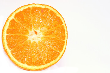 orange slice isolated on a white background