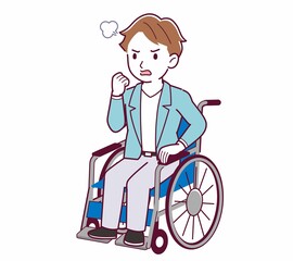 車椅子に乗った男の子