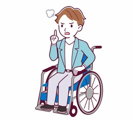車椅子に乗った男の子
