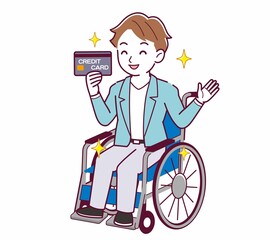 車椅子に乗った男の子