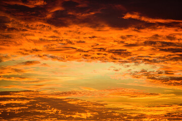 Naklejka na ściany i meble Sky sunset. Beauty cloudy sunrise. Cloudscape evening.