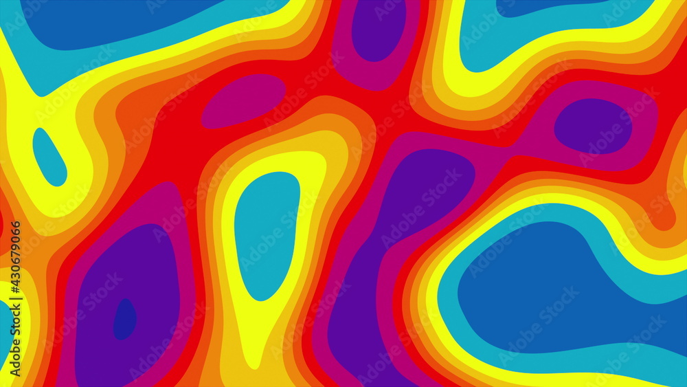 Poster geometric 3d render stream writhing and spreading fluid in futuristic waves. curved dynamic streaks 