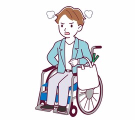 車椅子に乗った男の子