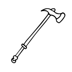 The great knight claw in doodle style isolated.