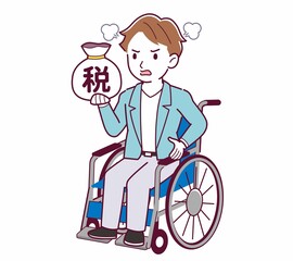 車椅子に乗った男の子