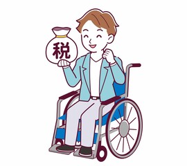 車椅子に乗った男の子