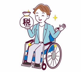 車椅子に乗った男の子