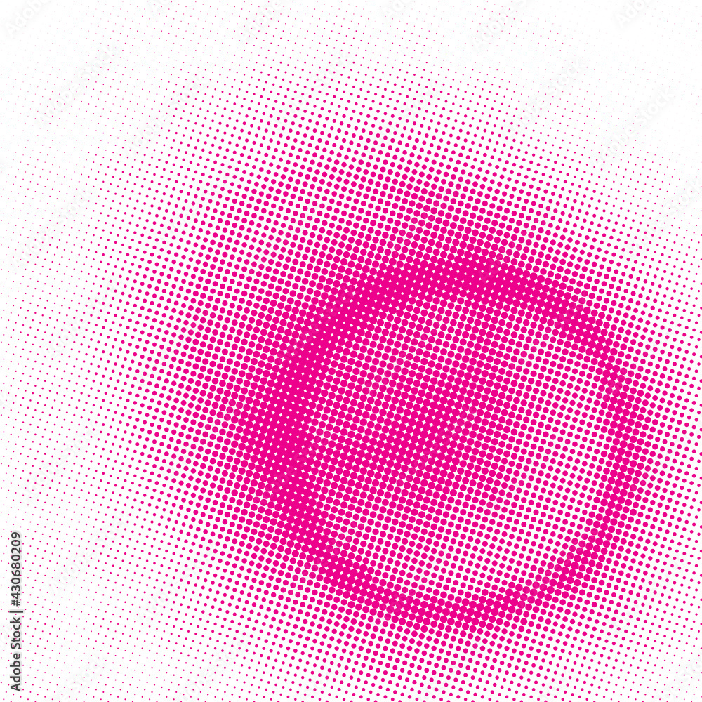 Poster Monochrome dotted circle by magenta color. Vector graphics