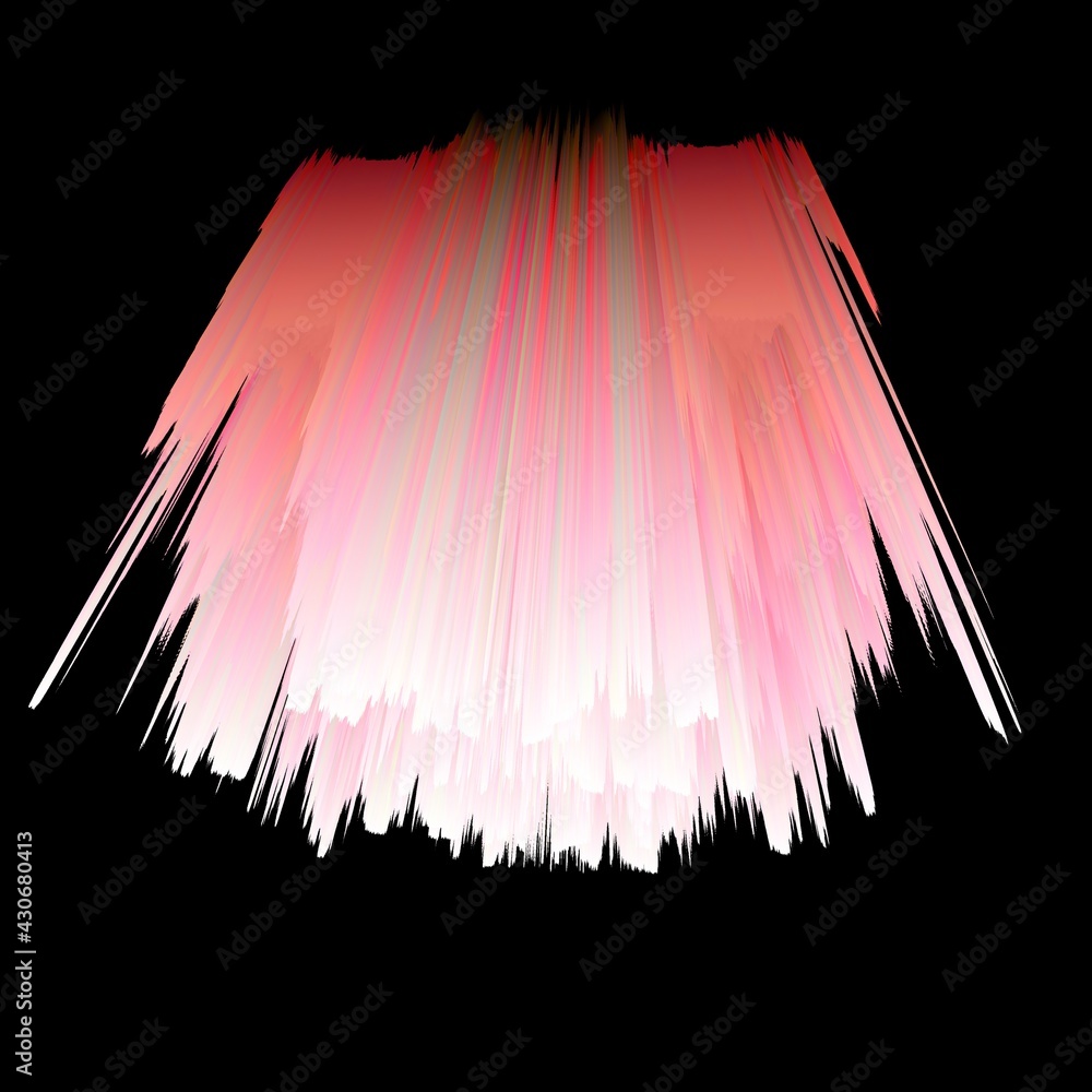 Aufkleber floral fantasy pattern and 3d exploding surface view designs in shades of pink and red