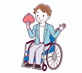 車椅子に乗った男の子