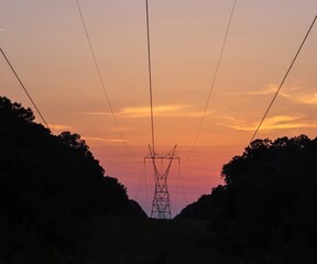 sunset in the mountains