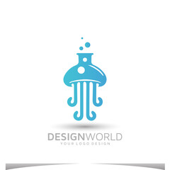 Bio tech vector logo design template.