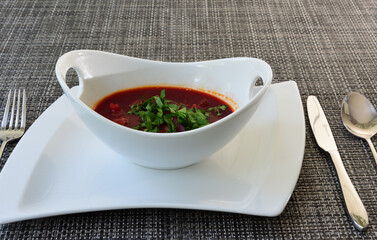Borschtsch, rote beete suppe