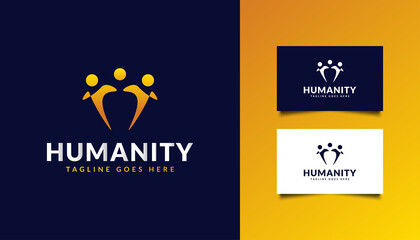People, Community, Network, Creative Hub, Group, Social Connection Logo or Icon for Business Identity