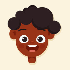 Isolated boy children school tools icons - Vector