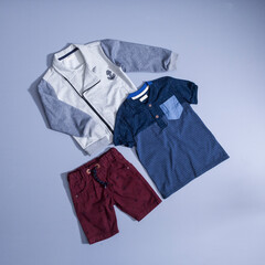 Kids fashion - Toddler boy clothing set: shorts and t-shirt.