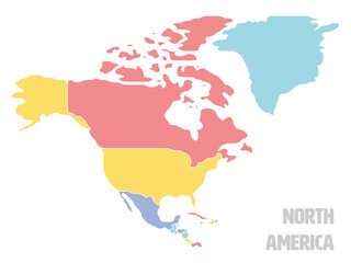 Smooth map of North America continent