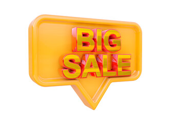 Isolated Big Sale promotional stamp design. Banner of marketing campaigns for stores and shopping.