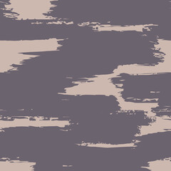 Grunge brush stroke seamless pattern. Organic, natural camouflage texture. Hand drawn black ink, paint smears print