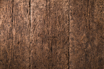 Wood background texture of smooth wooden boards scored and stained with age, rustic food background