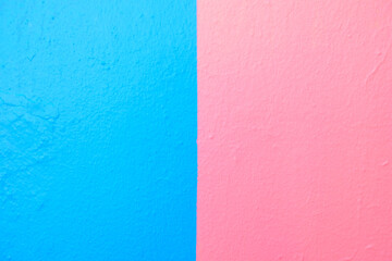 Two color blue and pink simple background.