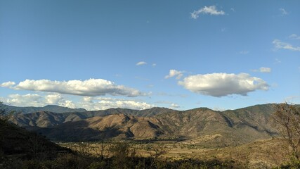 landscape with blue sky
