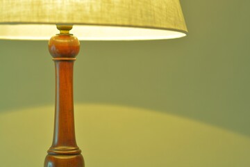 dim lighting room of the mahogany antique lamp. 

This expensive furniture is made in England. 
blurred background soft focus image.