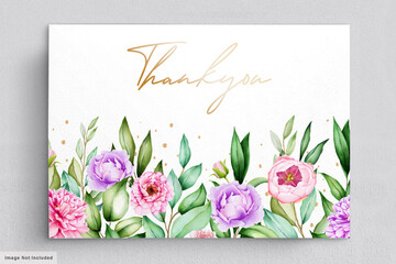 romantic watercolor peonies invitation card set