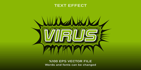 Virus Editable Text Vector