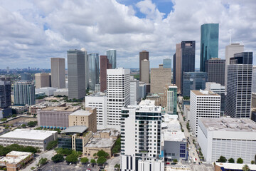 Fototapeta na wymiar Houston Downtown Air