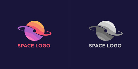 Illustration vector graphic of abstract planet space logo design template illustration. © Al Bharik 99