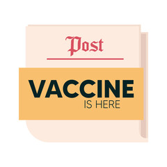 Isolated Post vaccine prevent vaccines medicine health icon- Vector