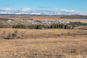Gas processing plant near Cochrane, Alberta, Canada