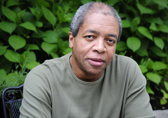 African american male expressions outdoors.