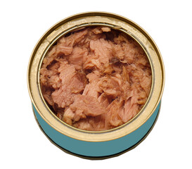 Open tuna can isolated