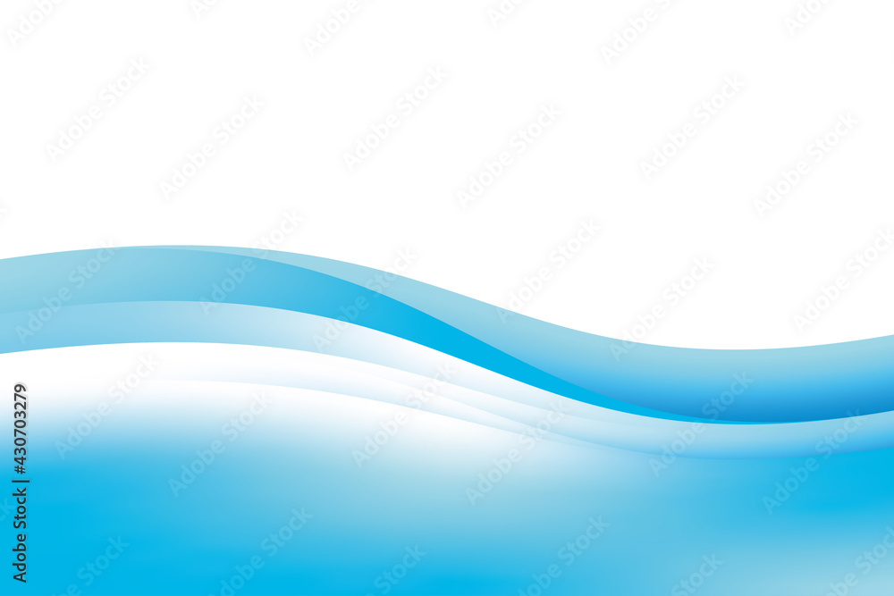 Poster abstract smooth blue wavy background design template vector, professional fresh blue mesh gradient e