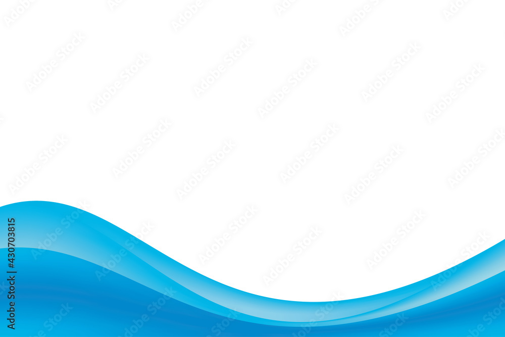 Poster abstract smooth blue wavy background design template vector, professional fresh blue mesh gradient e