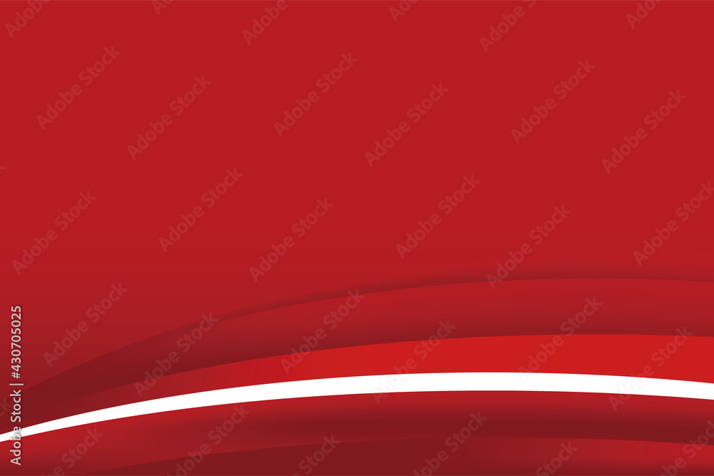Poster abstract smooth red curve background design template vector, professional red mesh gradient element 